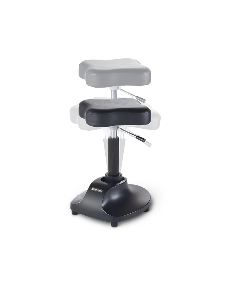 Yume Espoir skammel fra Takara Belmont i sort med ergonomisk vip-sæde, frisørudstyr til længere behandlinger
